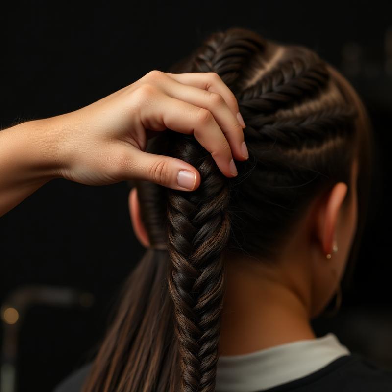 Gentle unbraiding, row by row