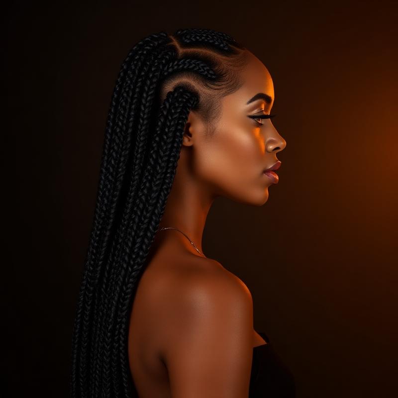 Feed-in braids, 8 weeks in